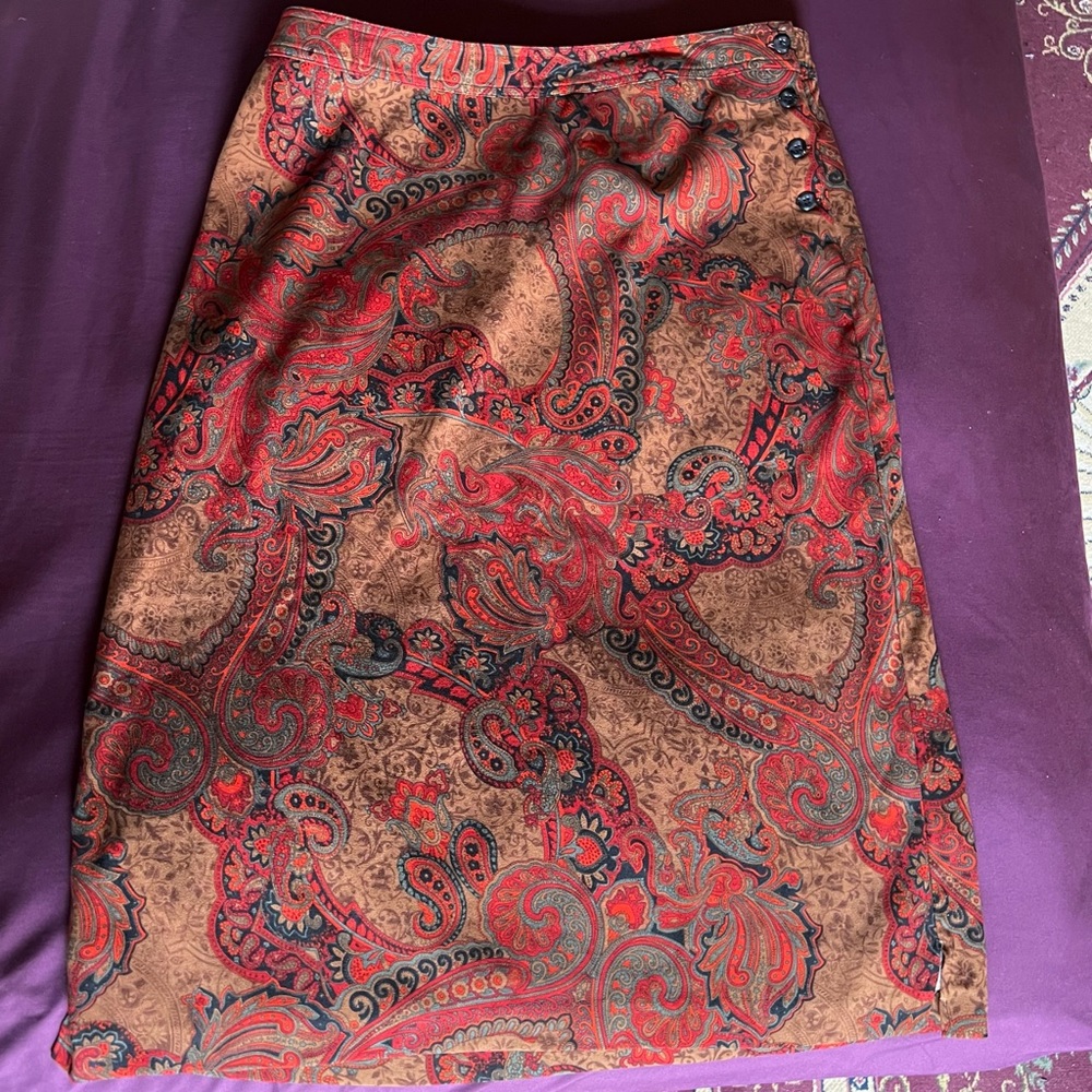 Paisley Midi Skirt